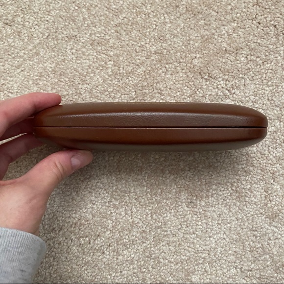 Brown leather Brooks Brothers glasses case - Picture 5 of 7